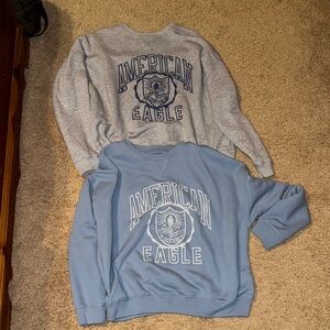 American Eagle Gray and Blue Sweatshirts